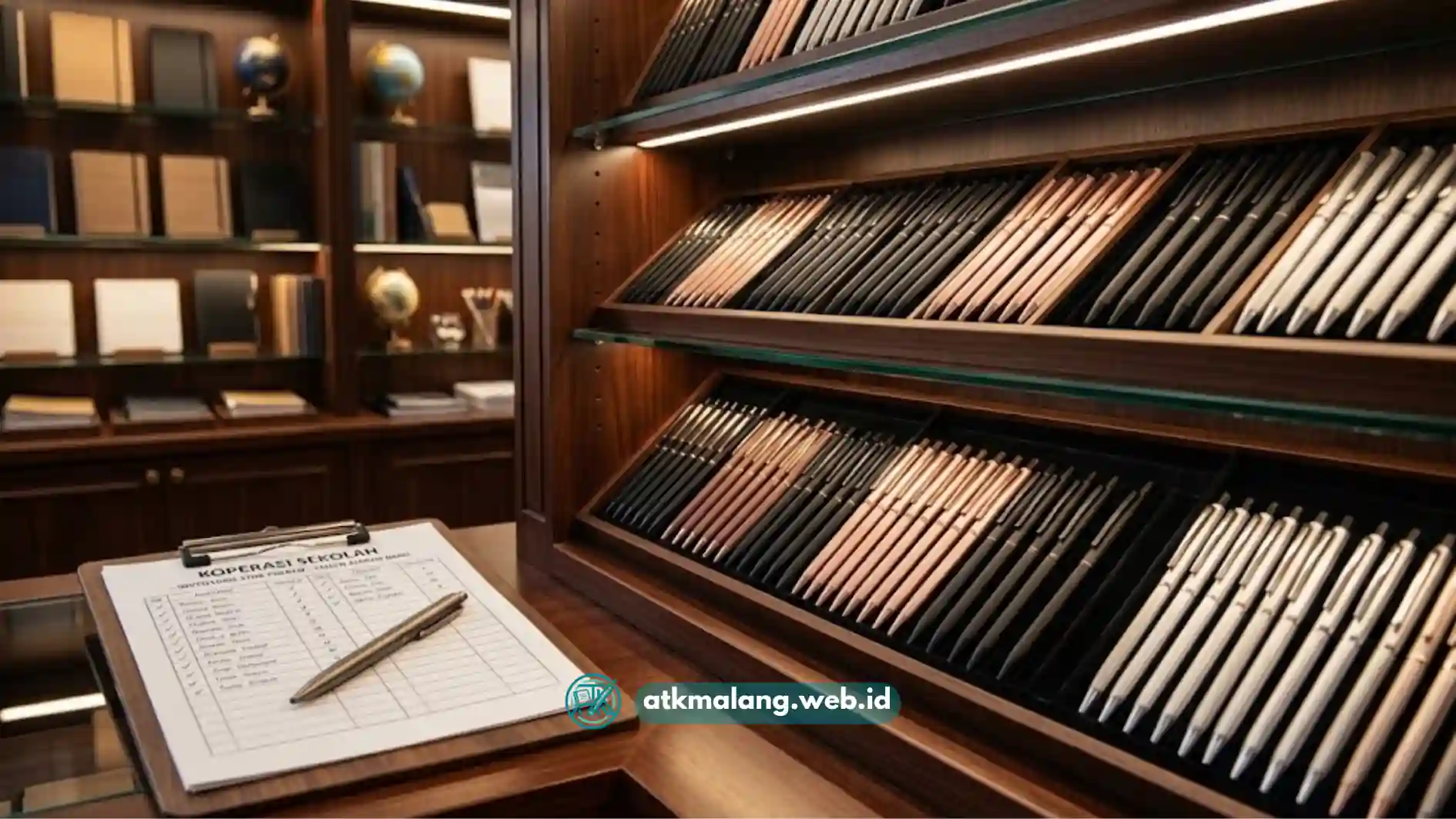 Pengurus Koperasi Cek Stok Pulpen
